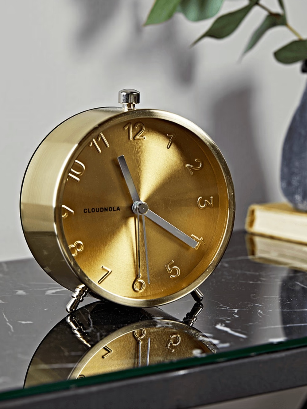 Cloudnola Glam Metal Alarm Clock Gold